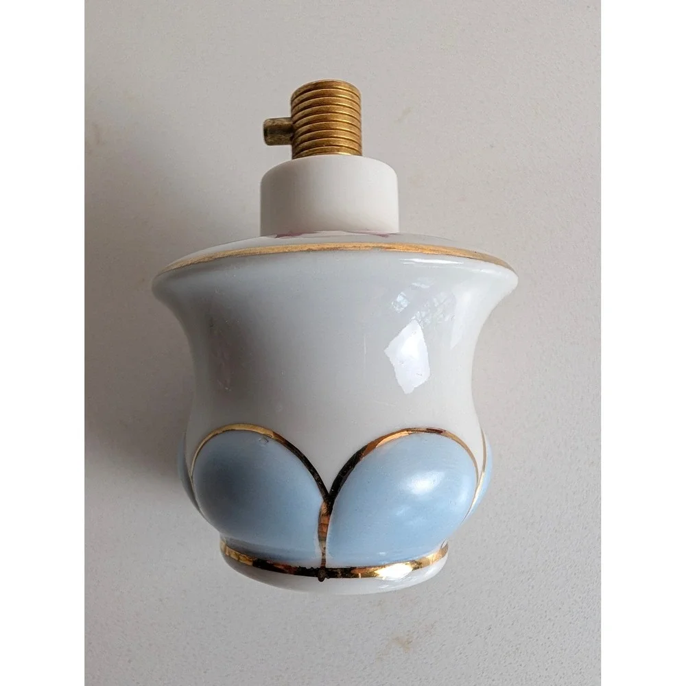 Vintage Price Product Hand Painted Porcelain Perfume Atomizer Floral Gold Trim